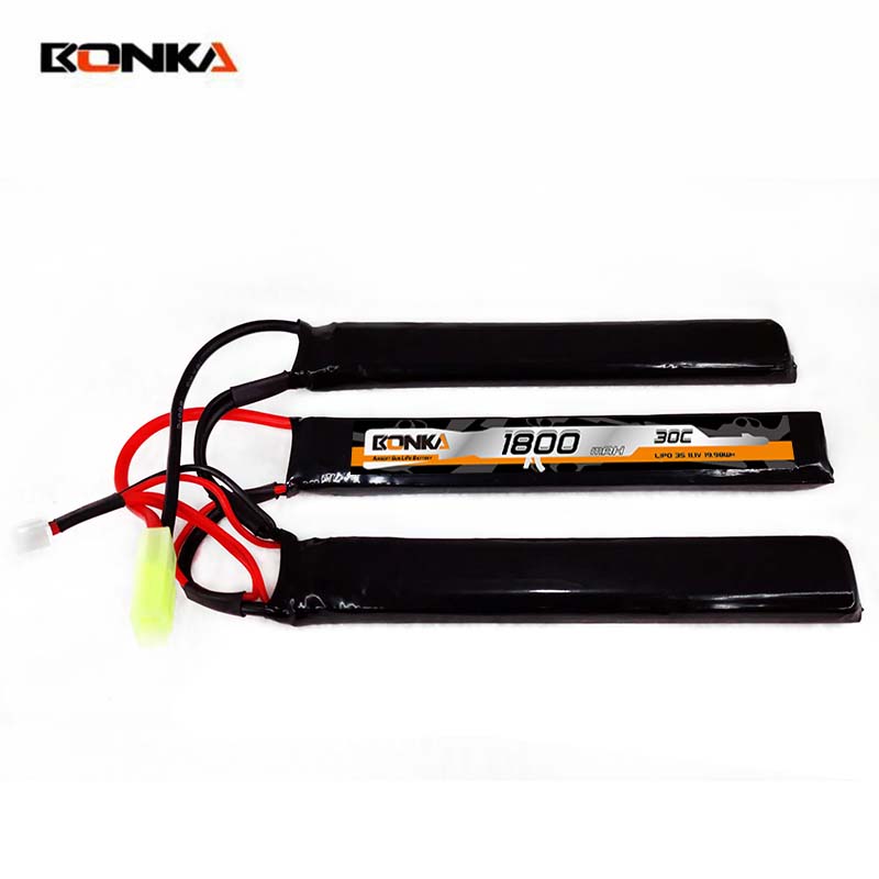 BONKA 1800mAh 30C 3S-3 Airsoft Gun LiPo Battery