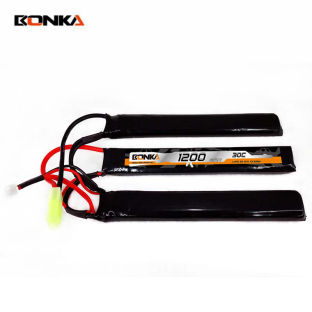 BONKA 1200mAh 30C 3S-3 Airsoft Gun LiPo Battery